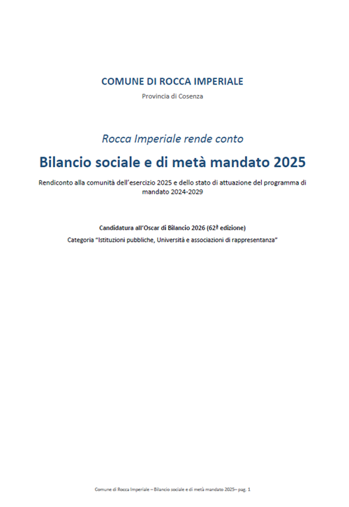 Bilancio sociale e di metà mandato 2025